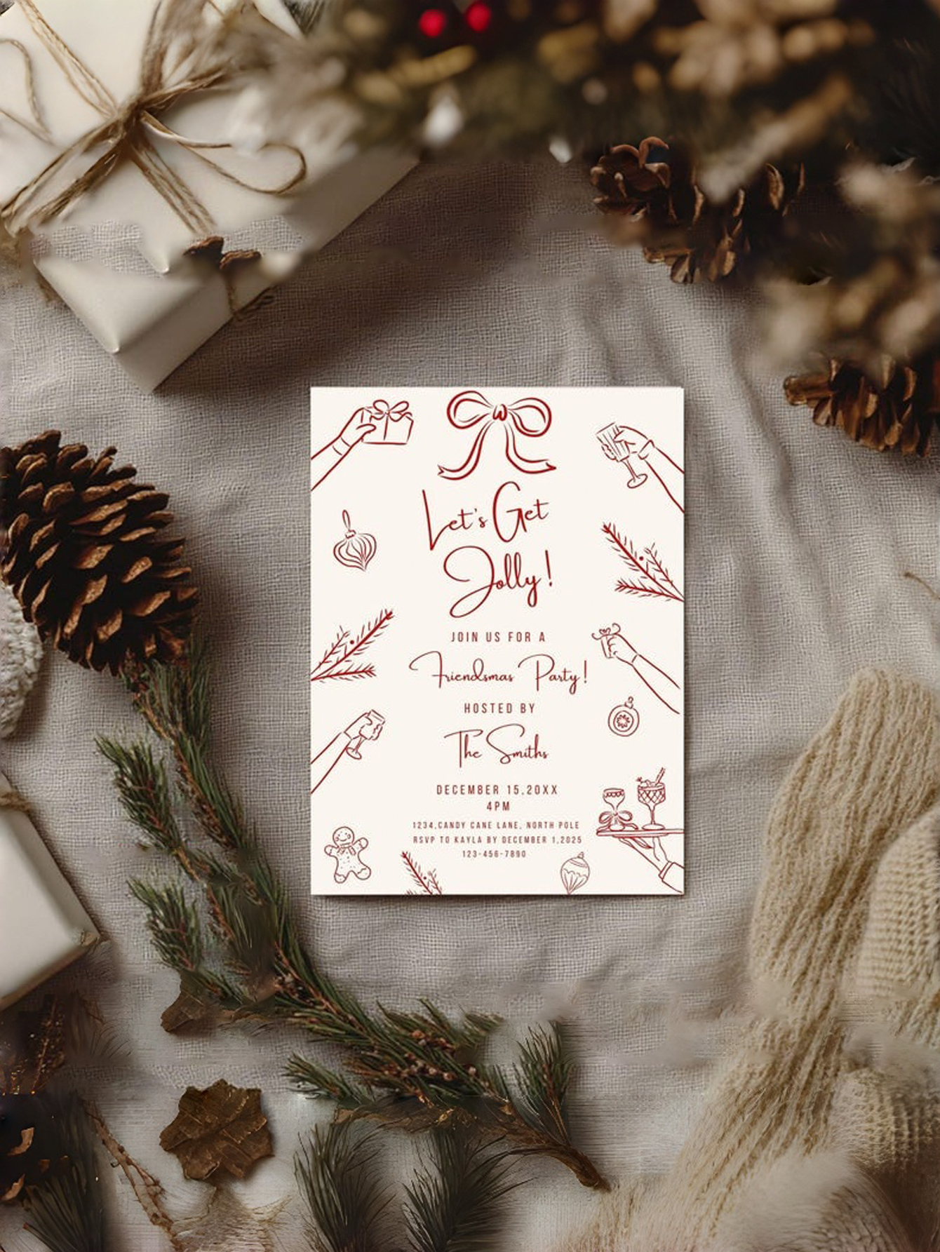 Custom PVC Hand-Painted Welcome Sign for Christmas Party Personalized Decorations for Holiday Celebrations